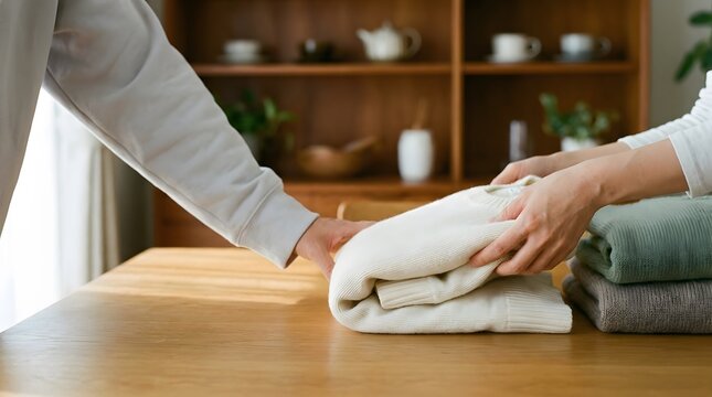People engaging in casual everyday domestic lifestyle activities creatively designed