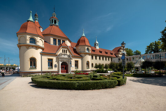 Sopot, Poland - July 16, 2026: Historic churches, villas, gardens and resort-era architecture characterize Sopot&rsquo;s leafy spa district near the Baltic waterfront.