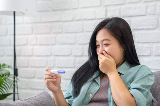 Young woman was shocked when she received a positive pregnancy test result.