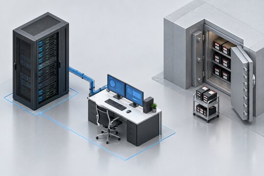Offline backup recovery with a disconnected tape archive