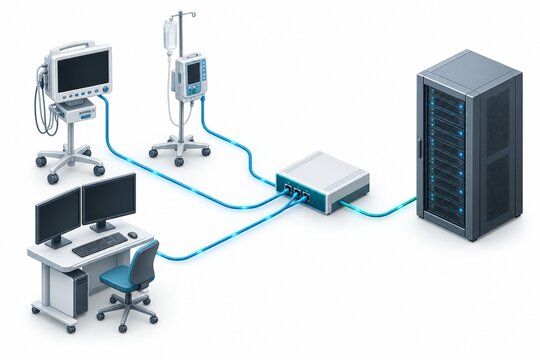 Medical device network protected by a clinical gateway