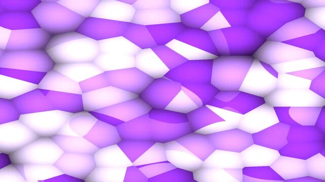 Abstract geometric pattern with purple and white shapes