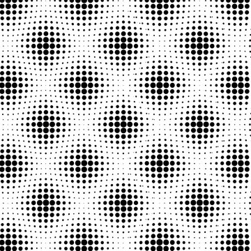 Black and white halftone dots pattern background with halftone background abstract monochrome geometric wallpaper backdrop seamless minimalist illustration decoration repetitive