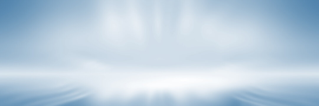 Blue empty room studio gradient used for background and display your product