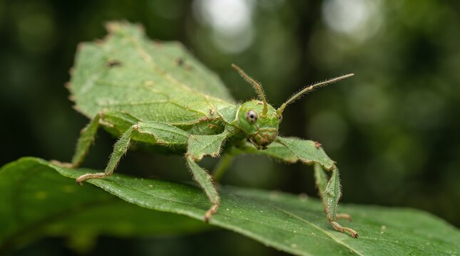 Green leaf insect