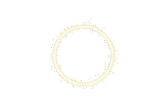 Golden Pyro Sparkler Firework Ring Wreath with Sizzling Particle Stars and Embers