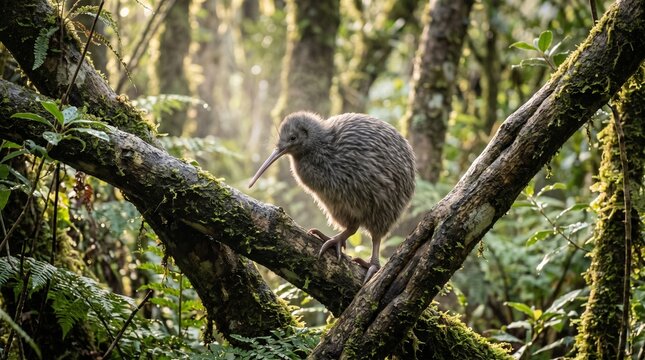 Kiwi bird forest