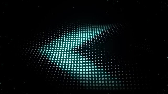 Abstract digital background with glowing blue halftone dots