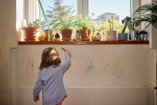 Child Draws on a Wall