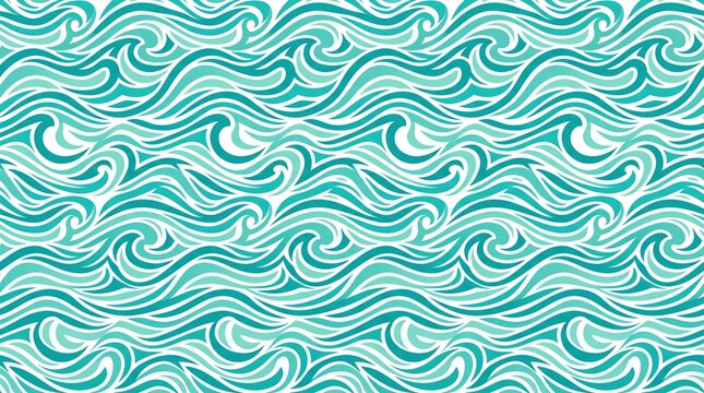 Teal wave pattern