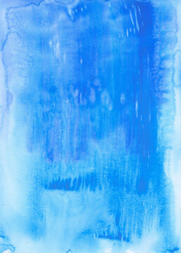 Vertical Blue Watercolor Wash