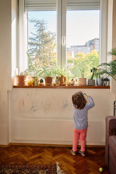 Child Draws on a Wall