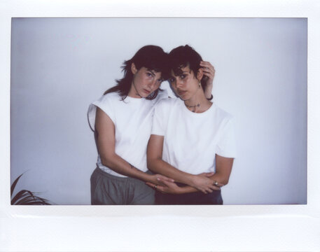 UGC Polaroid of couple embracing