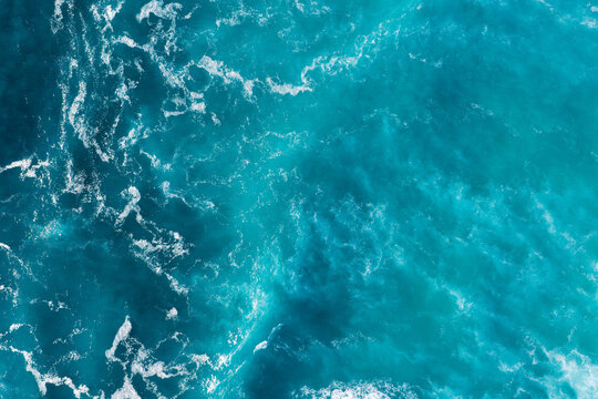 Top Down Open Ocean Sea Waves