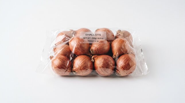 Packaged fresh shallots