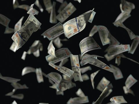 Falling Dollar Bills