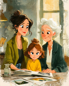 Illustration of Multigenerational Connection