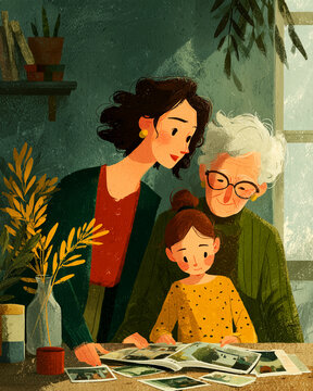 Illustration of Multigenerational Connection