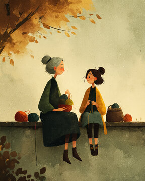 Illustration of Multigenerational Connection