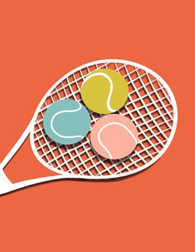 Tennis balls and Racquet