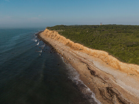 Aerial View of Long Island Coastline