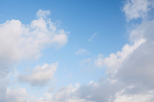 Tranquil clouds in blue sky