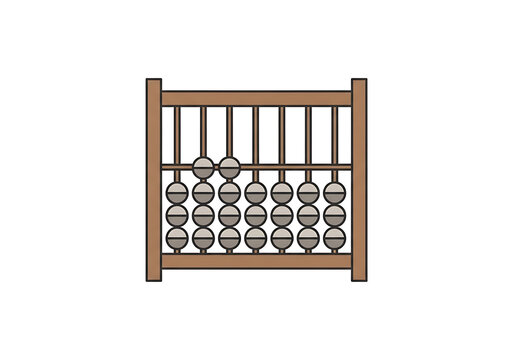 Traditional wooden abacus for counting and basic mathematics