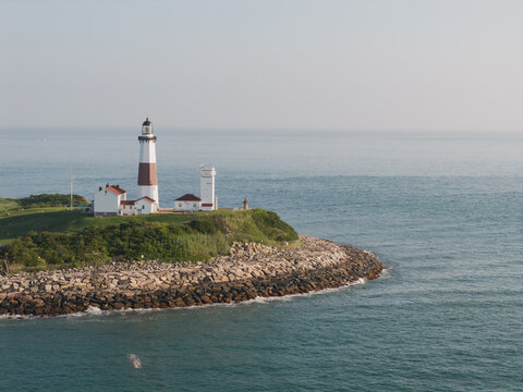 Montauk Point Lighthouse on Long Island Coast