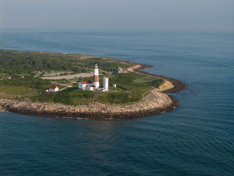 Coastal View of Montauk Point Lighthouse