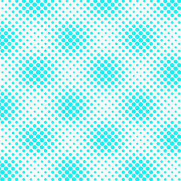 Cyan blue halftone circle dot pattern background texture with pop art halftone background geometric abstract repeating wallpaper artistic minimalist composition decorative creative