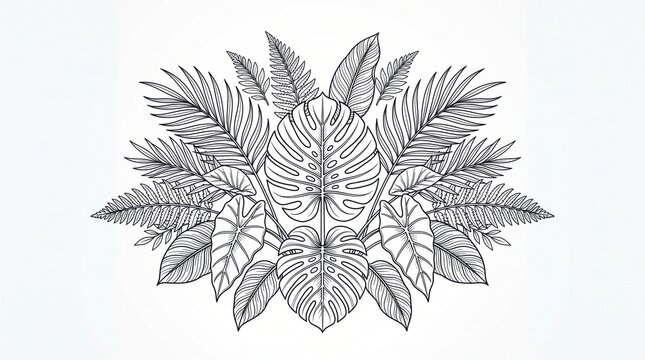 Tropical leaf arrangement