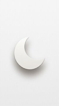 White crescent moon