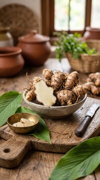 White turmeric roots