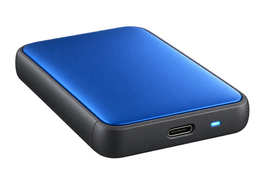 Portable External SSD Hard Drive With Blue Status Light