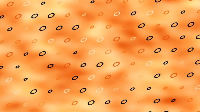 Abstract pattern with oval shapes on an orange surface