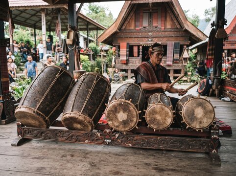 Traditional Batak Drums