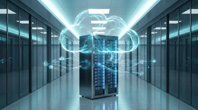 Cloud Computing Data Center with AI Network and Server Infrastructure