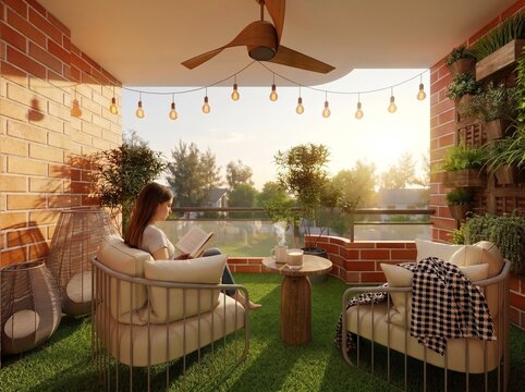 TERRAZA DE CASA MODERNA EN LA CIUDAD . APARTAMENTO TURISTICO 