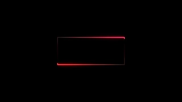 Red Neon Rectangles Animated Transition on Black Background Cinematic Motion