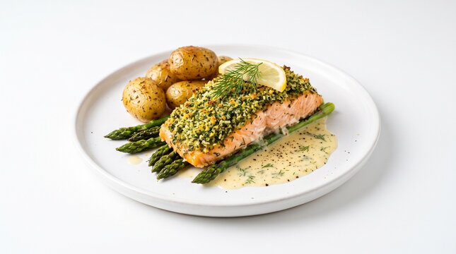 baked salmon dinner