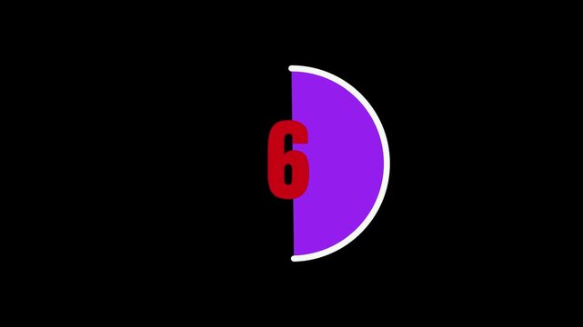 Abstract purple crescent and circle shapes with white outlines on a black background motion graphic