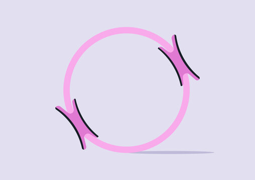 Brightly colored Pilates accessories, including a sturdy ring, are beautifully arranged against a soft, neutral background, inviting energy and motivation for your exercise routine.
