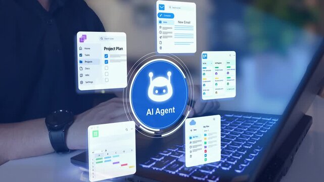 AI Agent Automating Tasks Across Multiple Applications and Digital Workflows