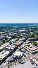 Fototapeta premium Aerial shot of apartments and office buildings in the skyline in Atlanta Georgia USA
