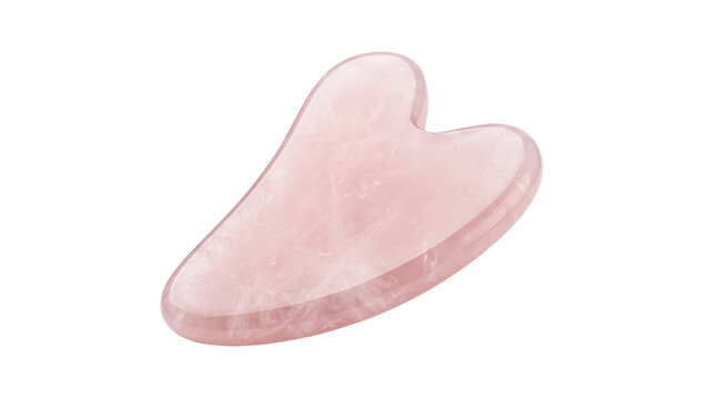 Premium Rose Quartz Gua Sha Facial Massage Tool with Sculpted Heart Shape