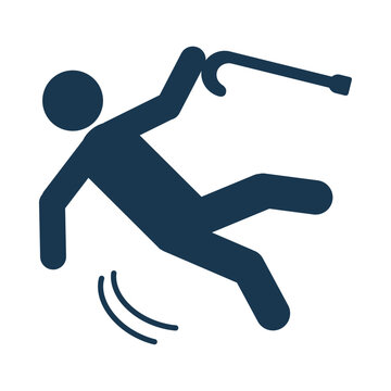Person falling backward pictogram