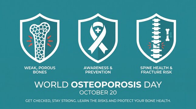 World osteoporosis day awareness vector illustration
