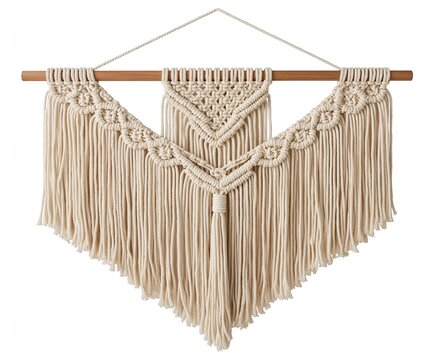 Macrame Wall Hanging with Fringe Detailing