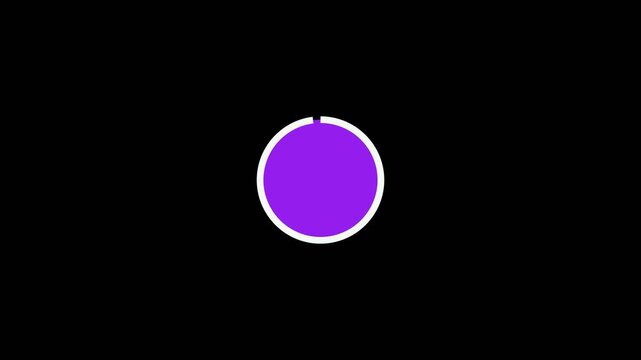 Minimalist purple circular UI elements with number five and blank placeholders for modern digital design