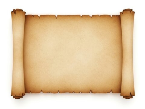 Old parchment scroll with aged edges ready for writing